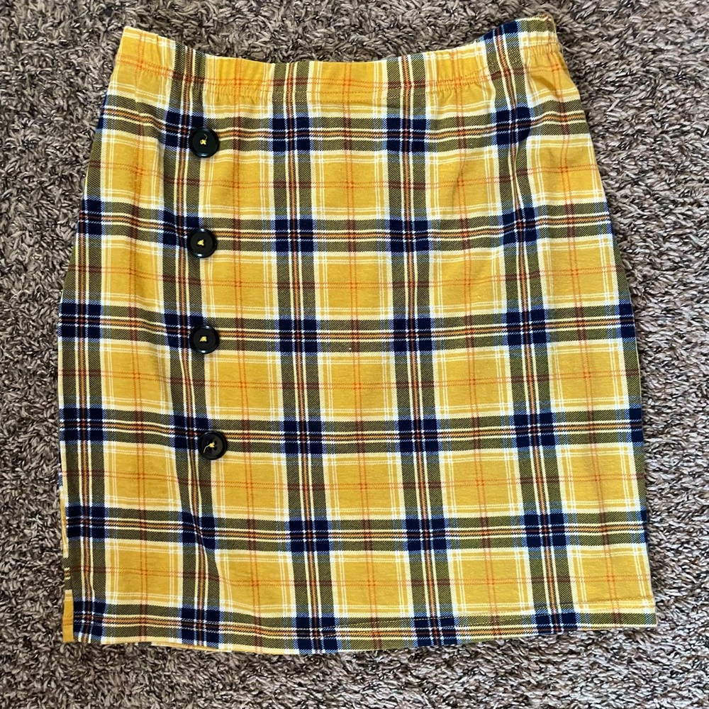 Shein Plaid Pencil Skirt💛💙